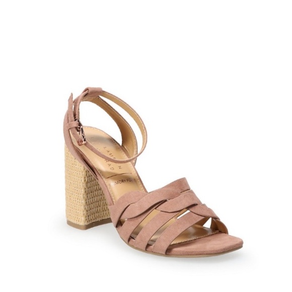 LC Lauren Conrad Bluegum Blush woven heel - Picture 2 of 2